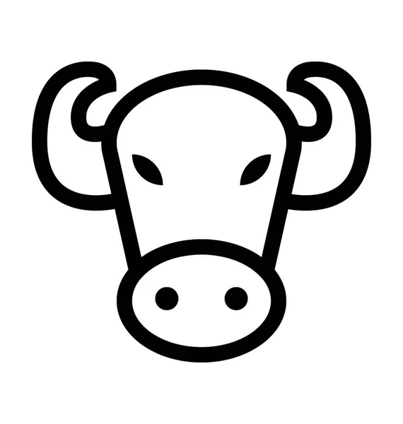 Icône Vecteur Plat Bull — Image vectorielle