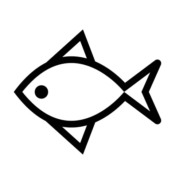 Fish Flat Vector Icon — Stock Vector