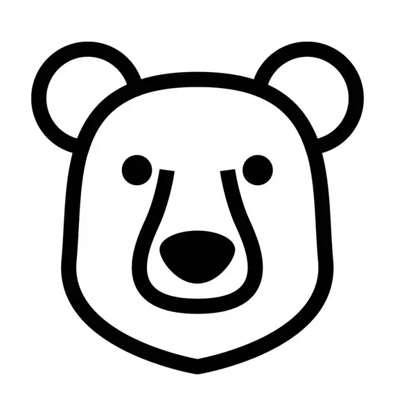 Bear Flat Vector Ícone —  Vetores de Stock