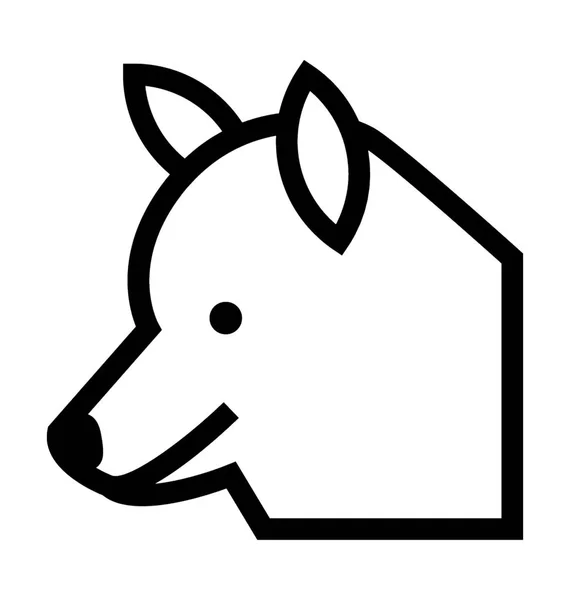 Wolf Platt Vektor Symbol — Stock vektor