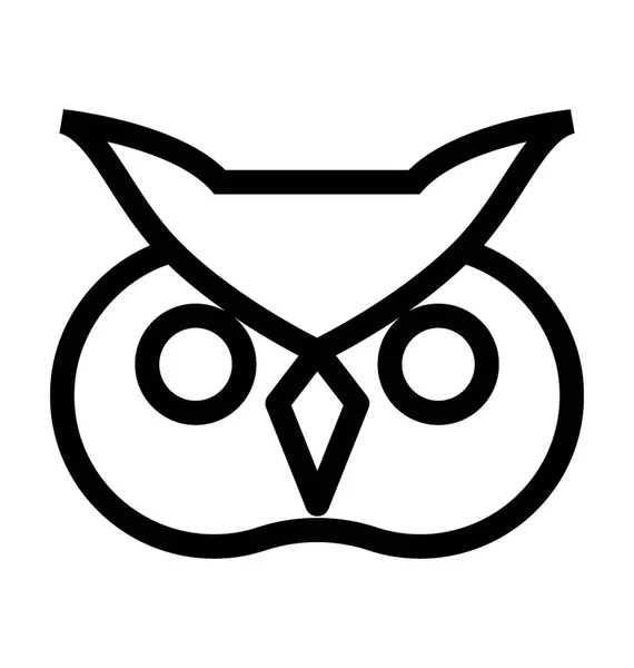 猫头鹰平面矢量图标 — 图库矢量图片