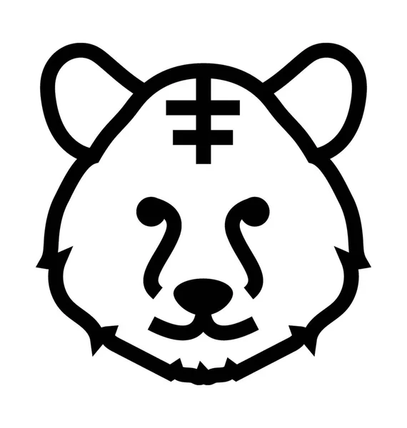 Bear Flat Vector Icon — Stock Vector