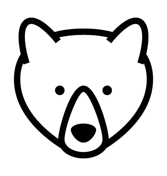 Bear Flat Vector Ícone — Vetor de Stock
