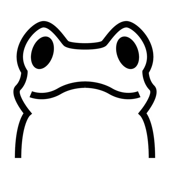 Frog Platt Vektor Symbol — Stock vektor