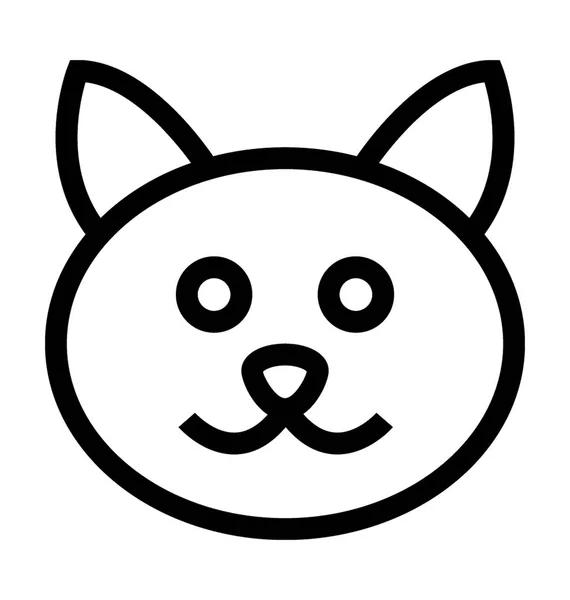 猫フラット ベクトル アイコン — ストックベクタ