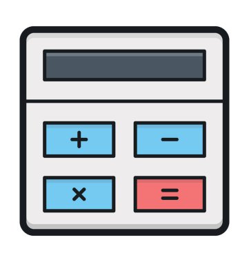 hesap makinesi renkli vektör simgesi