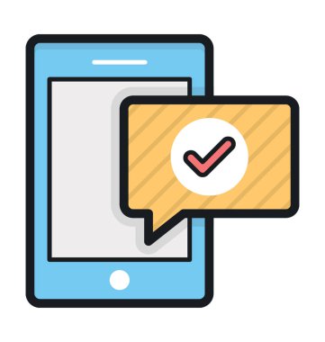 Renkli vektör simge gönderilen ileti