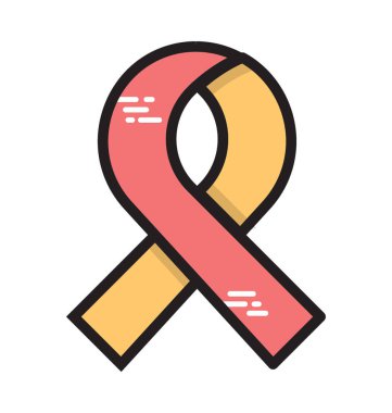 Farkındalık şerit renkli vektör simgesi