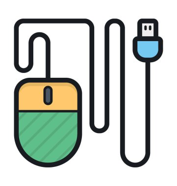 Bilgisayar fare renkli vektör simgesi