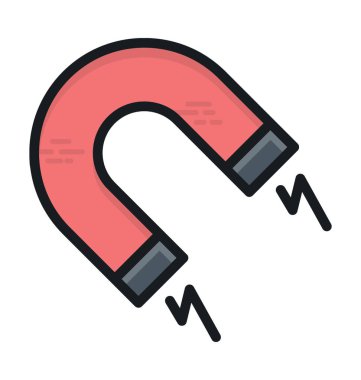 Mıknatıs renkli vektör simgesi