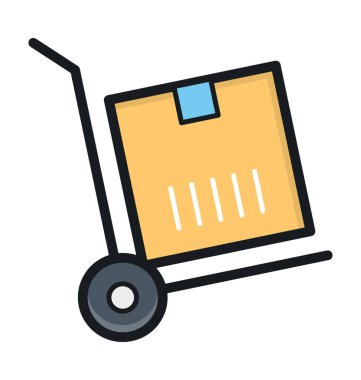 El kamyon renkli vektör simgesi