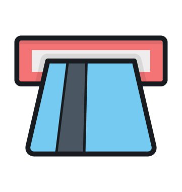 ATM Para Çekme renkli vektör simgesi