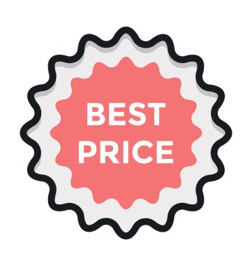 En iyi fiyat renkli vektör simgesi