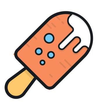 Buz Pop renkli vektör simgesi