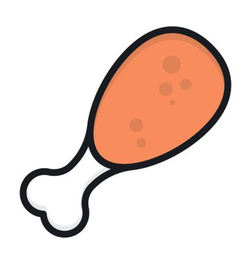 Bacak parçası renkli vektör simgesi