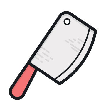 Cleaver düz vektör simgesi