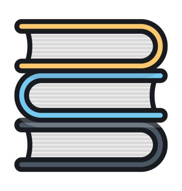 Kitaplar Düz Vektör Simgesi 