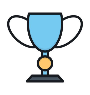 Trophy Düz Vektör Simgesi 