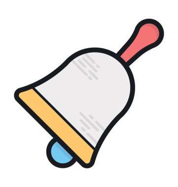 Çan Düz Vektör Simgesi 