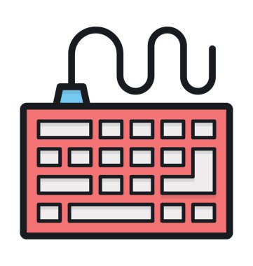 Klavye Düz Vektör Simgesi 