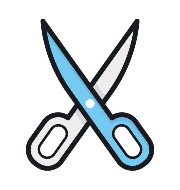 makas düz vektör simgesi 