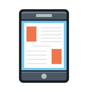 akıllı telefon düz vektör simgesi 