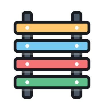 Çit düz vektör simgesi 