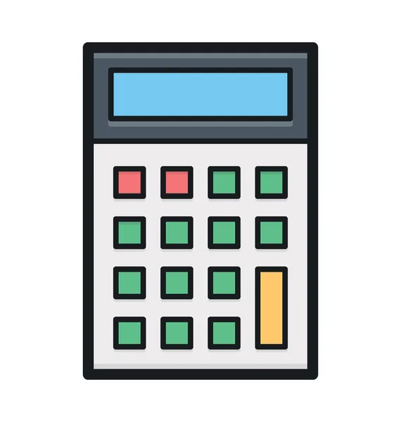 Calculadora Colorido Vetor Ícone — Vetor de Stock