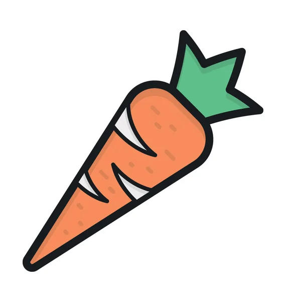 Zanahoria Icono Vector Color — Vector de stock