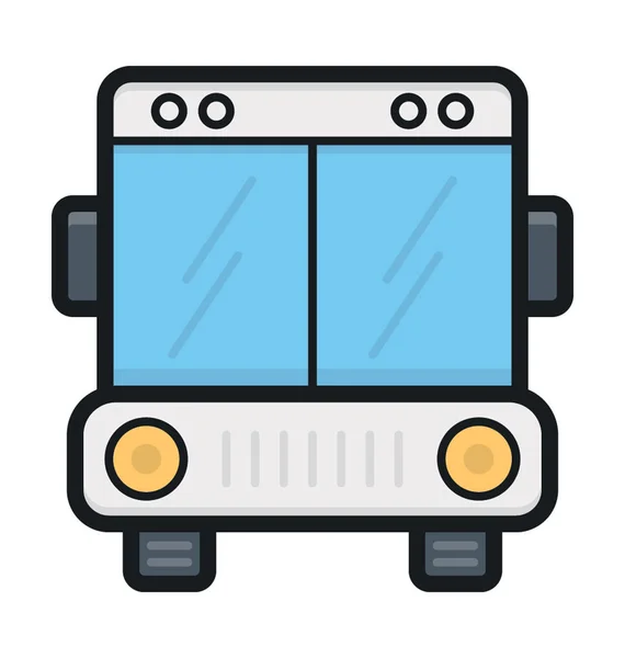 Bus Flat Vector Icon — Stock Vector