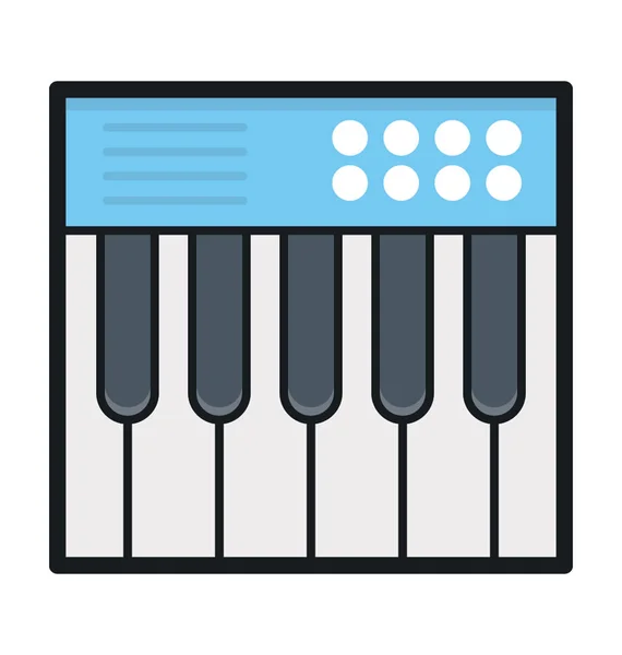 Klaviertastatur Flaches Vektorsymbol — Stockvektor