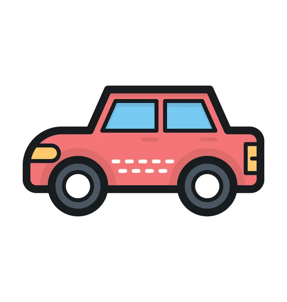 Car Flat Vector Icon — Stock Vector