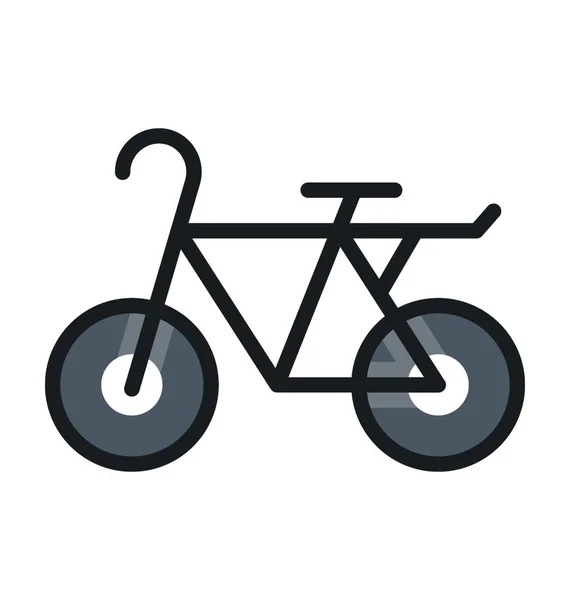 Fiets Vlakke Vector Pictogram — Stockvector