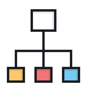 hiyerarşi düz vektör simgesi 