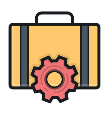 Araçlar kutusu düz vektör simgesi 