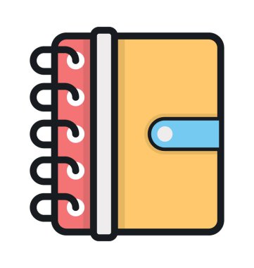 Günlüğü düz vektör simgesi 