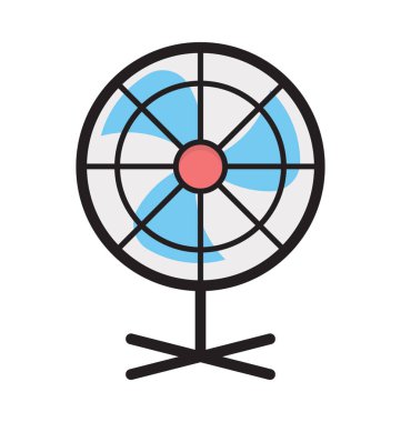 Fan düz vektör simgesi 