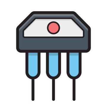 Fiş adaptörü düz vektör simgesi 