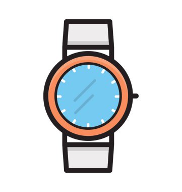 Kol saati düz vektör simgesi 