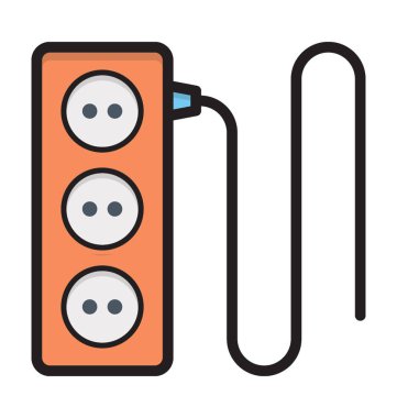 Uzantısı kurşun düz vektör simgesi 