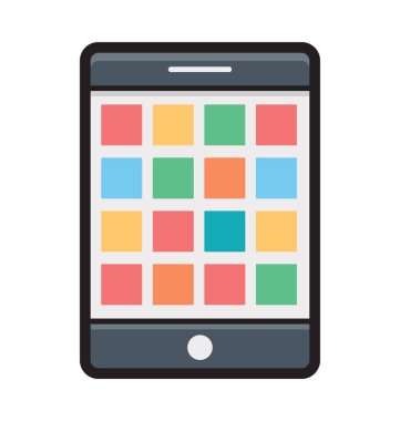 Telefon menüsü düz vektör simgesi 