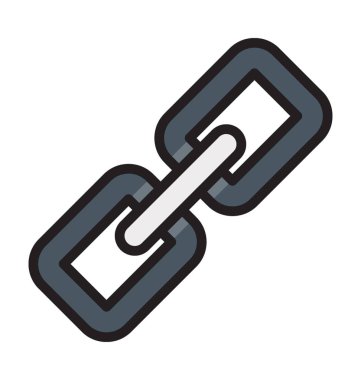 bağlantı düz vektör simgesi