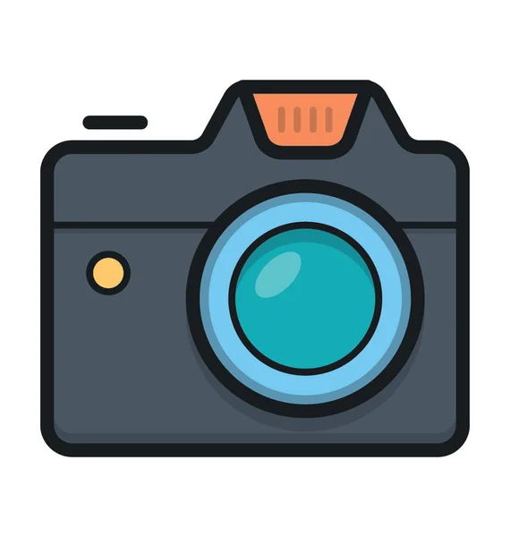 Camera Flat Vector Icon — Stock Vector