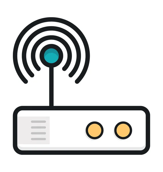 Wifi Router Επίπεδη Εικονίδιο Διάνυσμα — Διανυσματικό Αρχείο