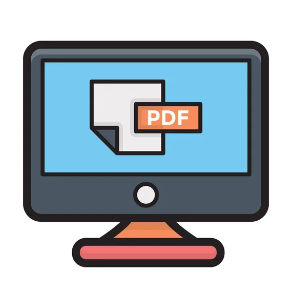 Archivo Pdf Plano Vector Icono — Vector de stock