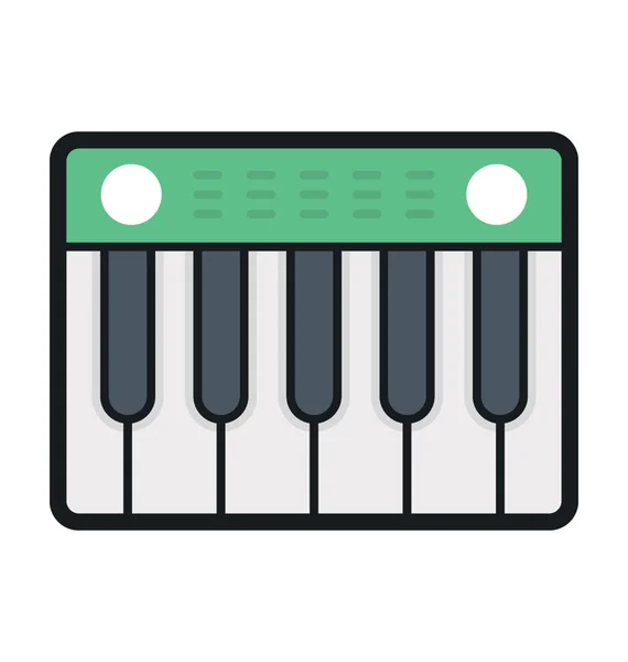 Piano Keyboard Flat Vector Icon — Stock Vector