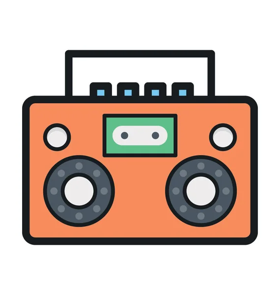 Boombox Lapos Vector Icon — Stock Vector