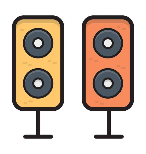 Altavoz Icono Vector Plano — Vector de stock