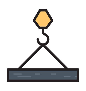 Kanca düz vektör simge kaldırma