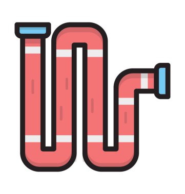 PVC boru düz vektör simgesi